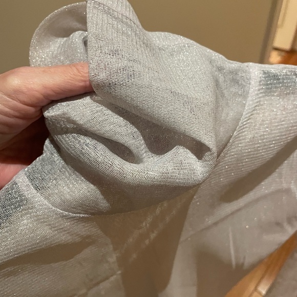 Jonathan Simkhai shiny silver turtleneck - Picture 2 of 10